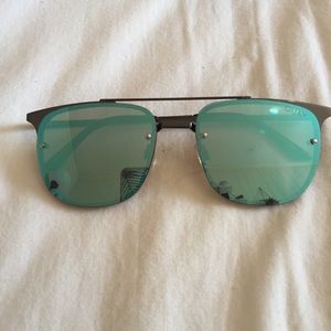 Quay Australia private eyes blue sunnies.